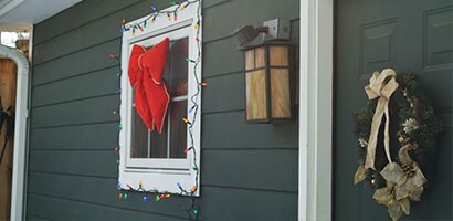 Maravillosa decoración navideña e invernal para exteriores