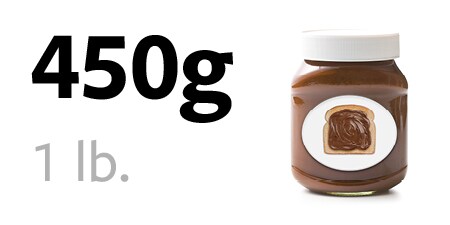 Tarro de chocolate para untar de 450 gramos
