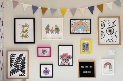 Idea para pared con cuadros