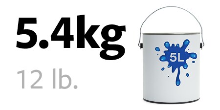 Bote de pintura de 5,4 kg
