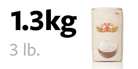 Bolsa de harina de 1,3 kg
